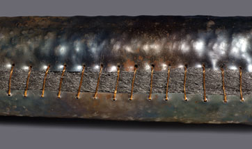 sculpture metal laced and stuffed detail